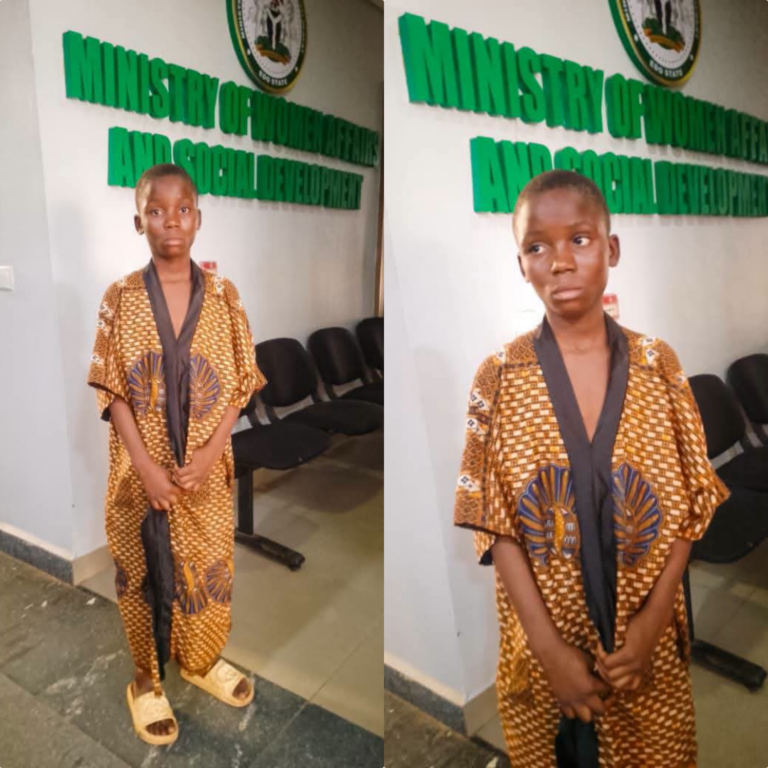 Edo State Ministry Seeks Public Assistance to Reunite 12-Year-Old Girl with Her Family in Lagos