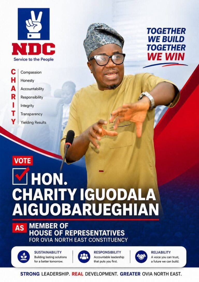 Hon.Charity Aiguobarueghian: The Man, A Trust That Is Earned, Not Inherited.