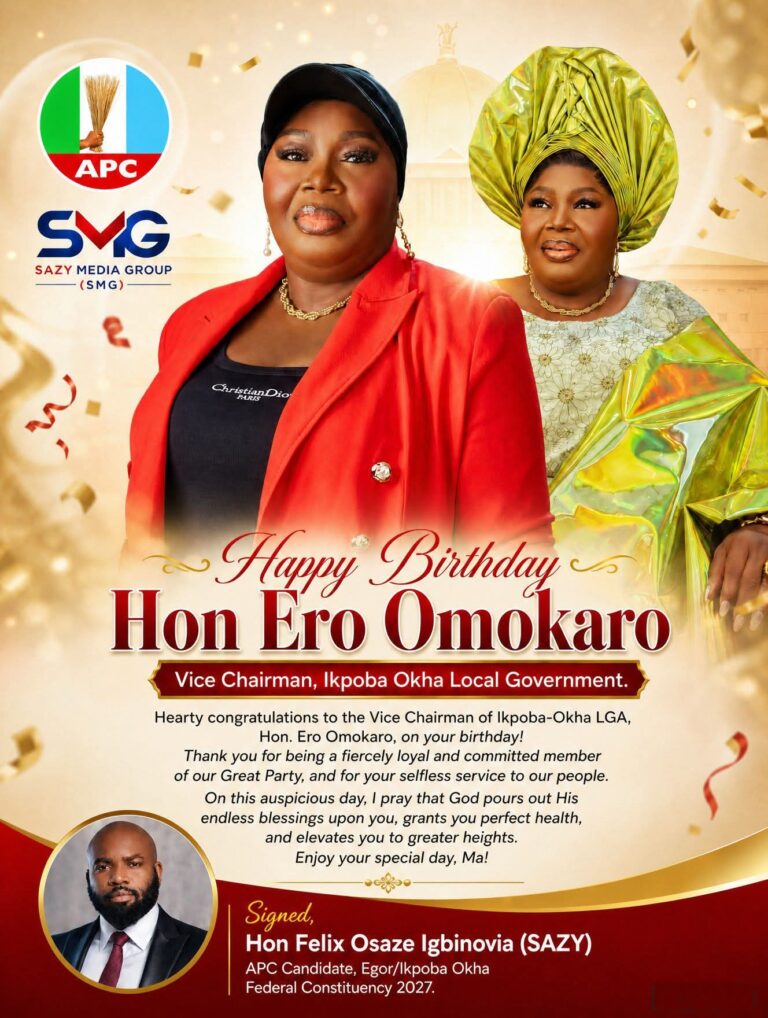 HON. FELIX OSAZE IGBINOVIA FELICITATES WITH HON. ERO OMOKARO ON HER BIRTHDAY