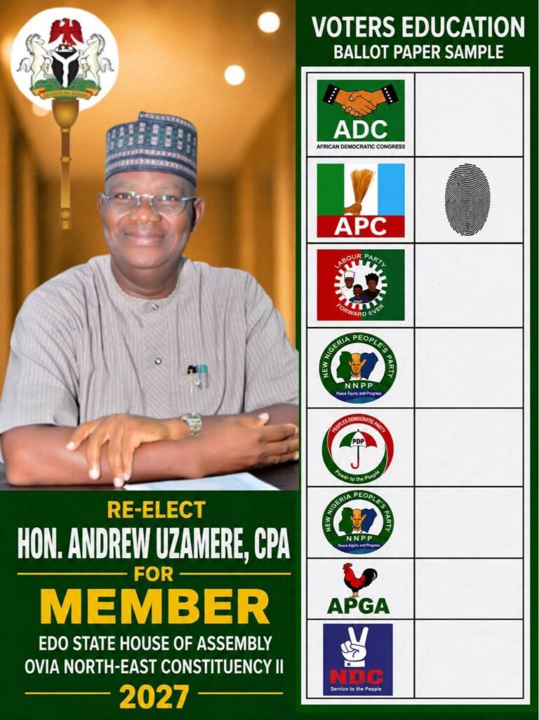 EDO STATE HOUSE OF ASSEMBLY 2027: OVIA NORTH-EAST CONSTITUENCY II IN FOCUS.