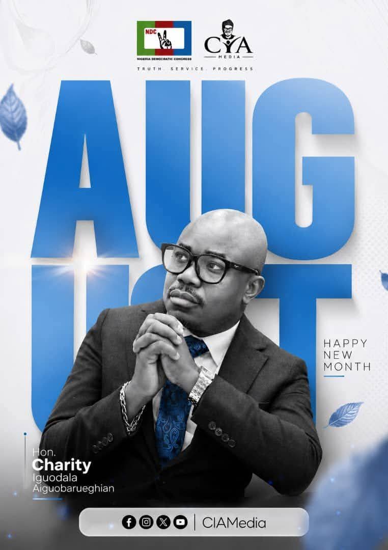 HAPPY NEW MONTH MESSAGE FROM HON. BARR. CHARITY IGUODALA AIGUOBARUEGHIAN, ESQ. TO THE GOOD PEOPLE OF OVIA FEDERAL CONSTITUENCY
