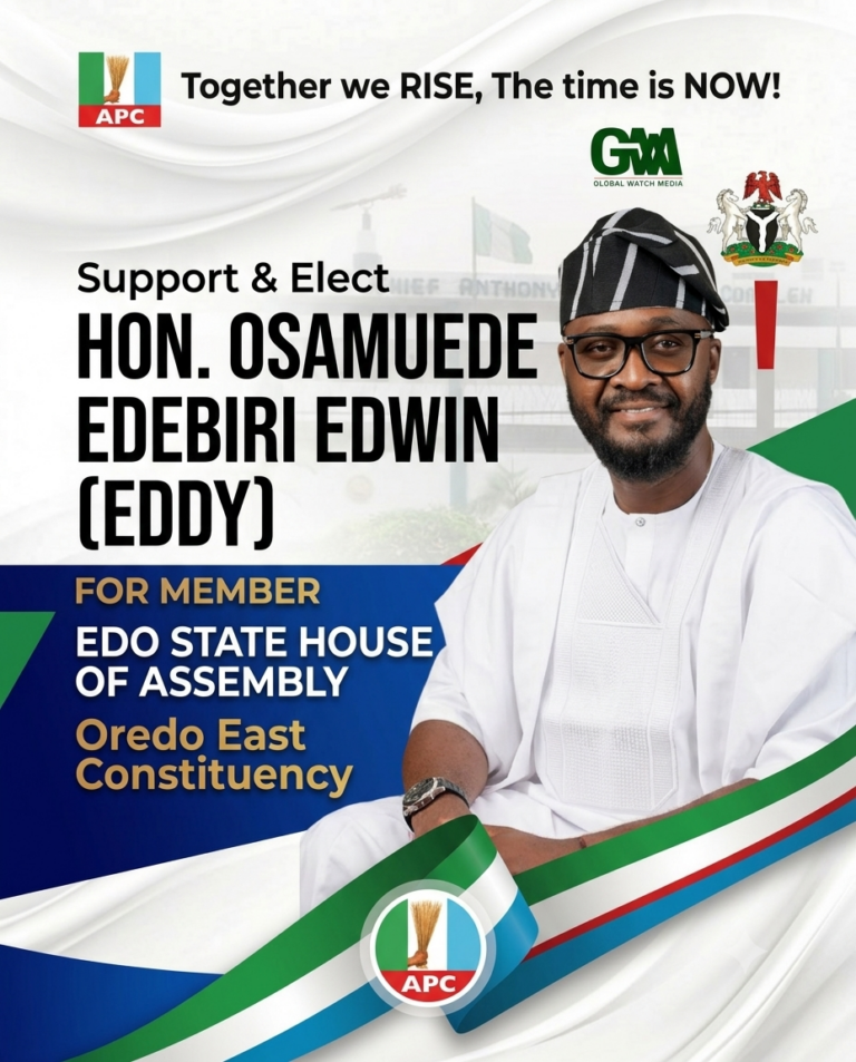 HON. OSAMUEDE EDEBIRI EDWIN (EDDY): THE PEOPLE’S VOICE, GUIDED BY PURPOSE, DRIVEN FOR A BETTER OREDO EAST CONSTITUENC.