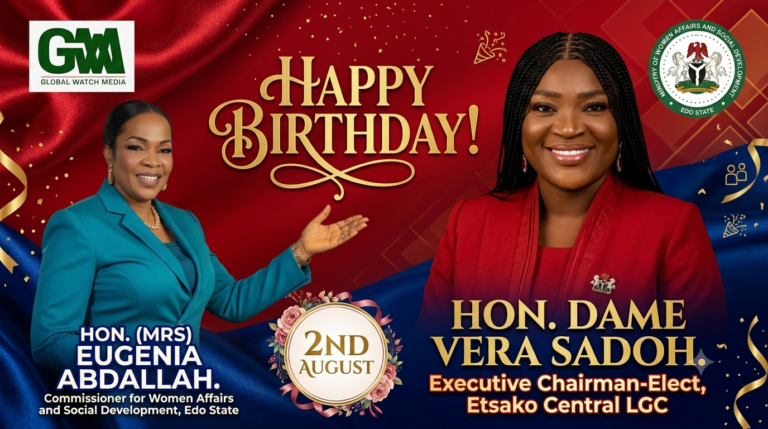 Happy Birthday to Our Distinguished Chairman-Elect, Etsako Central LGC, Hon.Dame Vera Sadoh.